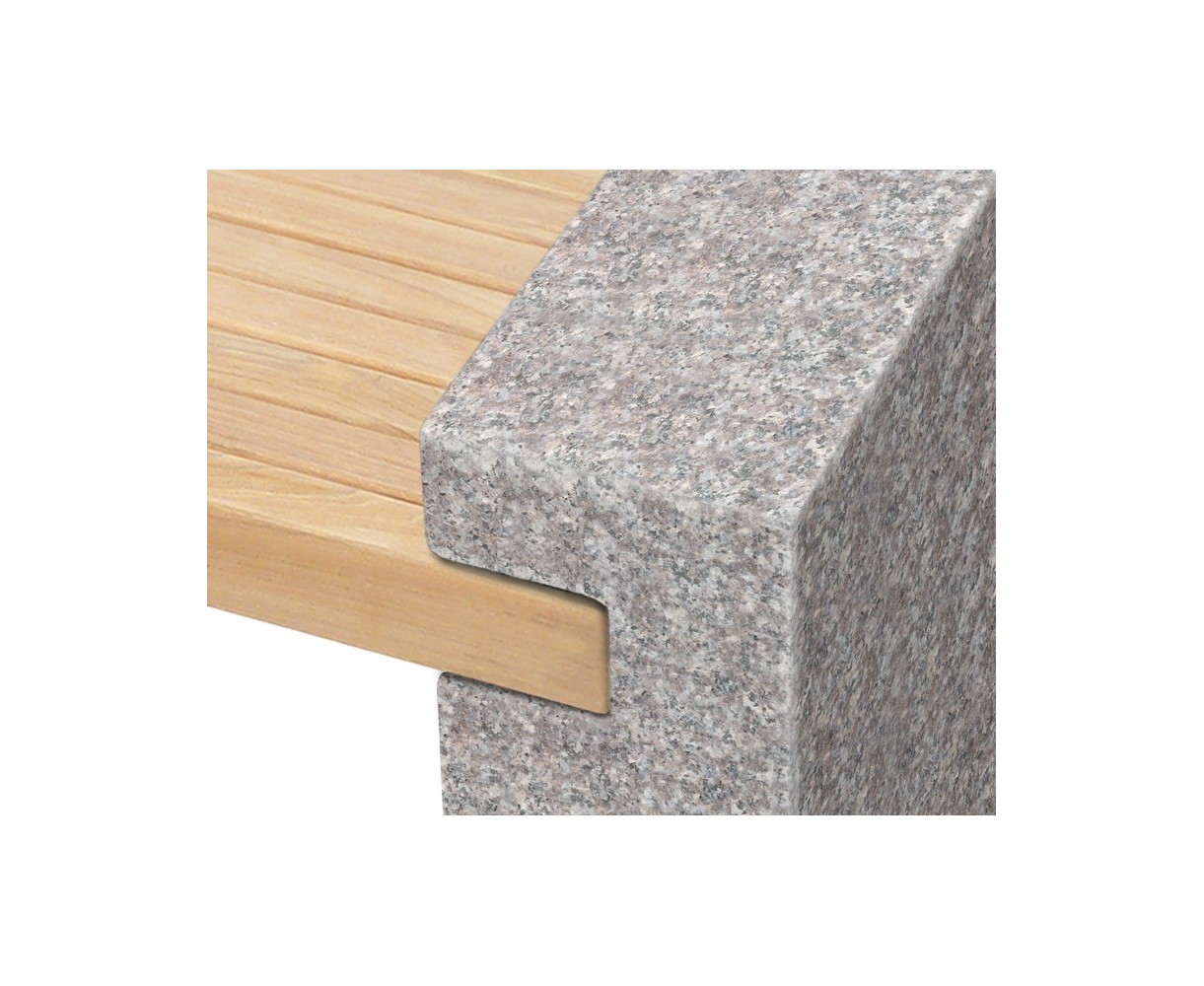 Gallery Teak and Granite Bench - 1.3m