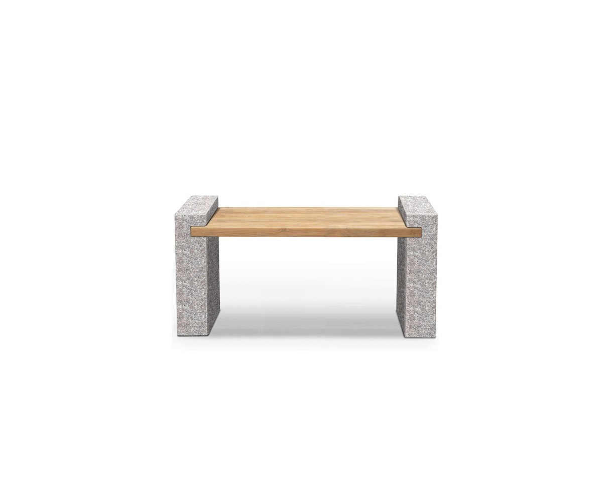 Gallery Teak and Granite Bench - 1.3m