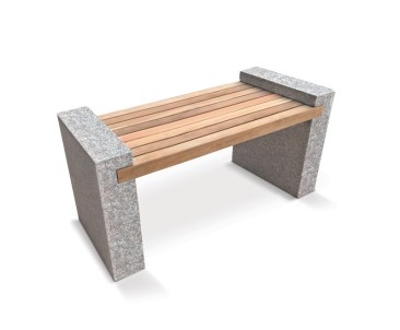 Gallery Teak and Granite Bench - 1.3m