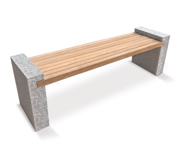 Gallery Teak and Granite Bench