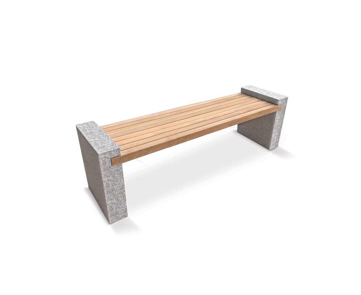 Gallery Teak and Granite Bench