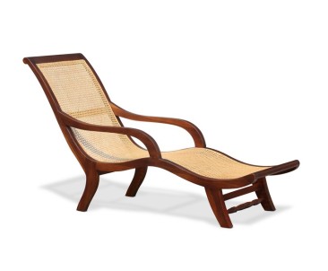 Capri Rattan Teak Lounger