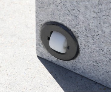 granite parasol base with wheels