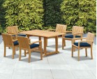 Hilgrove 6 Seater Garden Table and Monaco Stacking Chairs Set