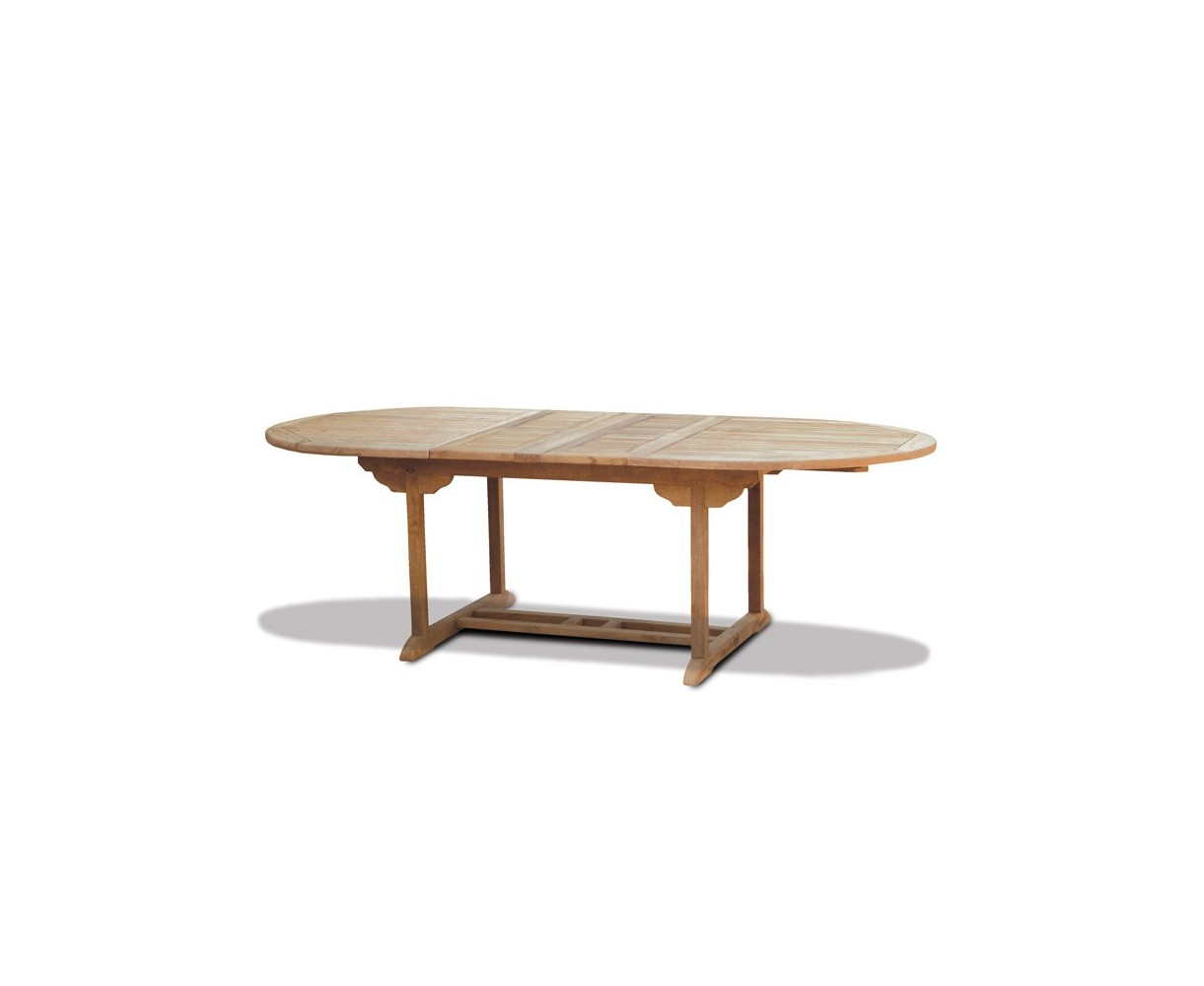 Brompton Teak Double-Leaf Extending Outdoor Table - 180-240cm
