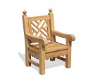 Chiswick Teak Garden Chair, Chinoiserie Armchair