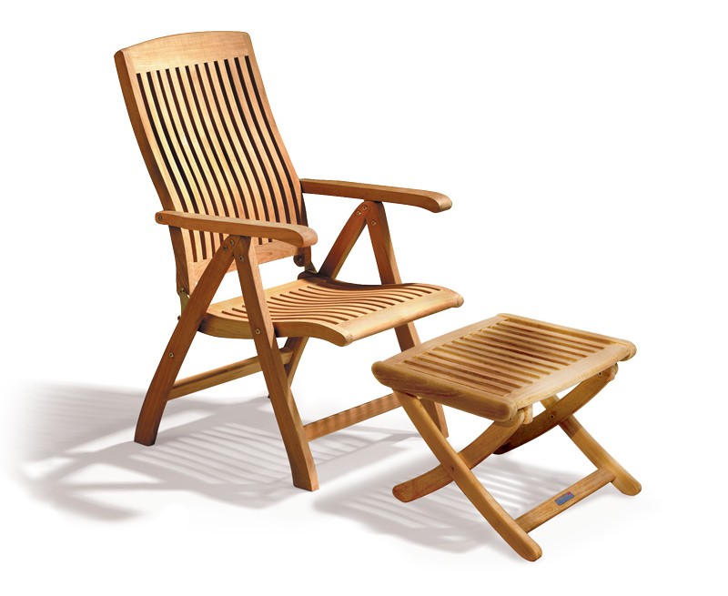 Bali Teak Garden Recliner with Footrest