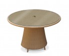 Eclipse Rattan Glass-Topped Round Table – 1.2m