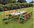 Brompton 8 Seater Extendable Table 1.8-2.4m & Bali Stacking Chairs