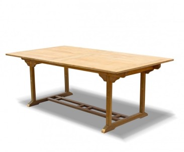Dorchester Teak Extendable Garden Table and 10 Reclining Chairs Set 
