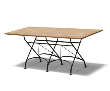 Bistro Rectangular 1.8m Table with 8 Armchairs, Folding Bistro Set, Black
