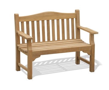 Tribute 4ft Teak Commemorative Memorial Bench - 2 Seater Garden Benches