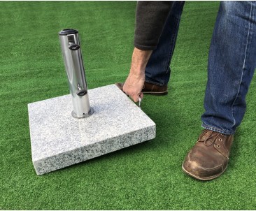 granite parasol base with wheels
