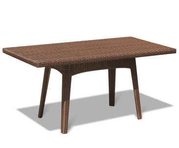 Riviera Rectangular Rattan Dining Table – 0.8 x 1.6m