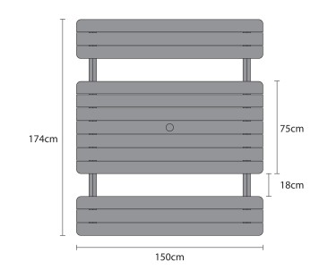 5ft Teak Picnic Bench | Teak Picnic Table