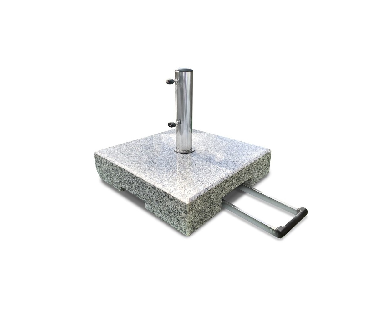 70kg Granite Parasol Base with Wheels, Square