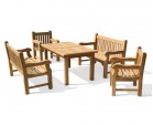 Balmoral 5ft Dining Table and Benches Set