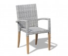 St. Tropez Teak and Rattan Table and Chairs Set