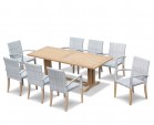 8 Seater Patio Set with Cadogan Table 2.25m & St. Tropez Stacking Chairs