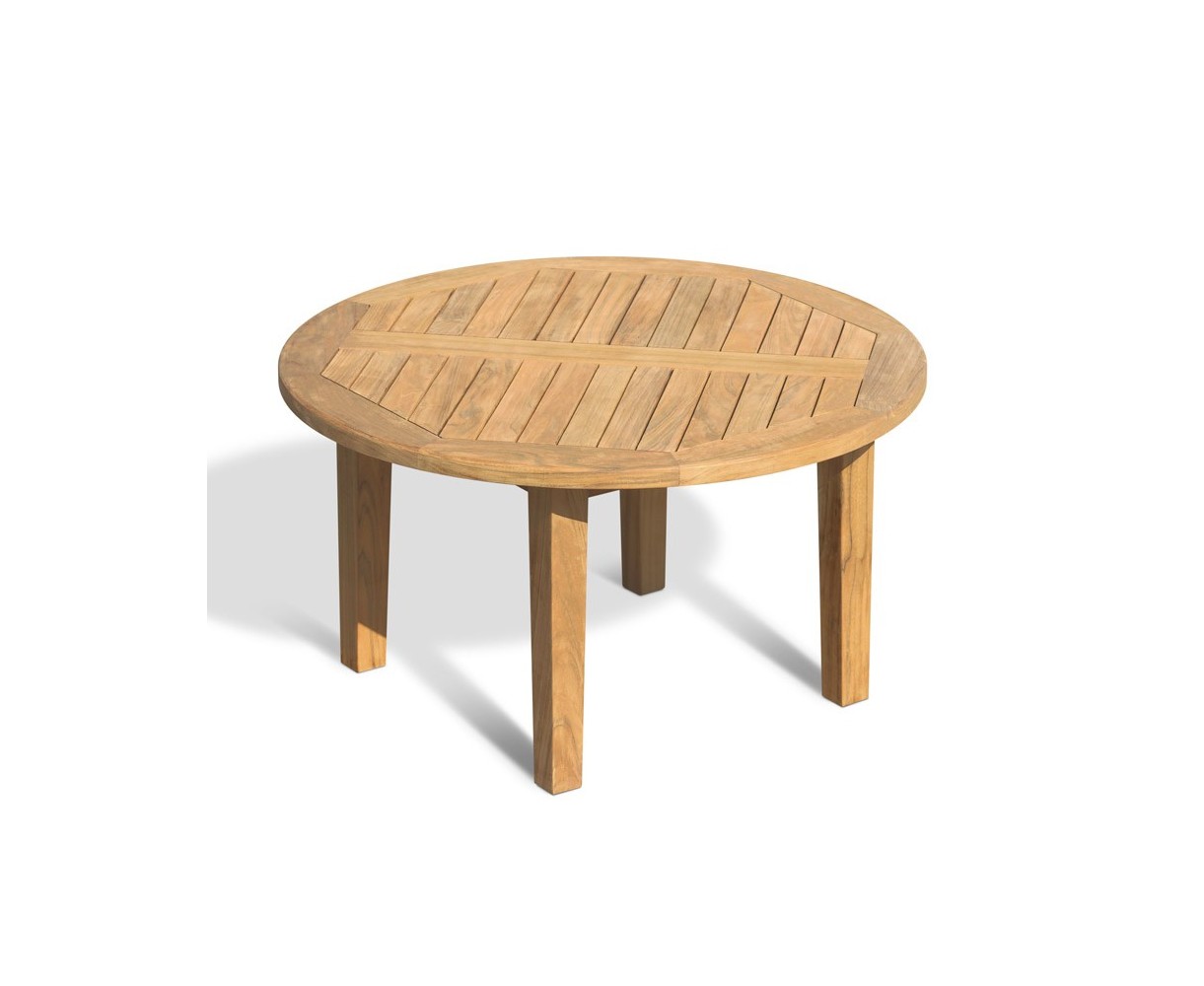 Hilgrove Round Teak Garden Coffee Table – 90cm