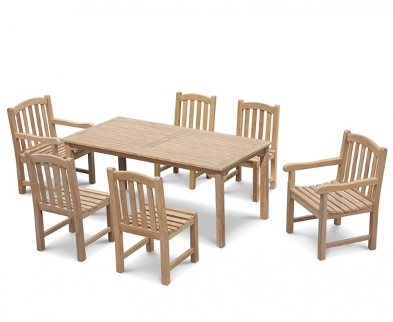 Sandringham 6 Seater Garden Table 1.8m with Clivedon Chairs