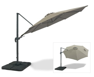 Large Umbra Cantilever Parasol 3m with canopy rotating function