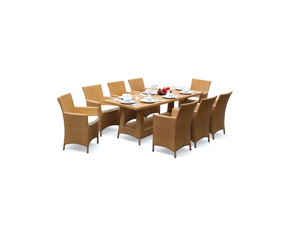 Riviera Poly Rattan 8 Seater Dining Set