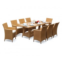 Riviera Poly Rattan 8 Seater Dining Set