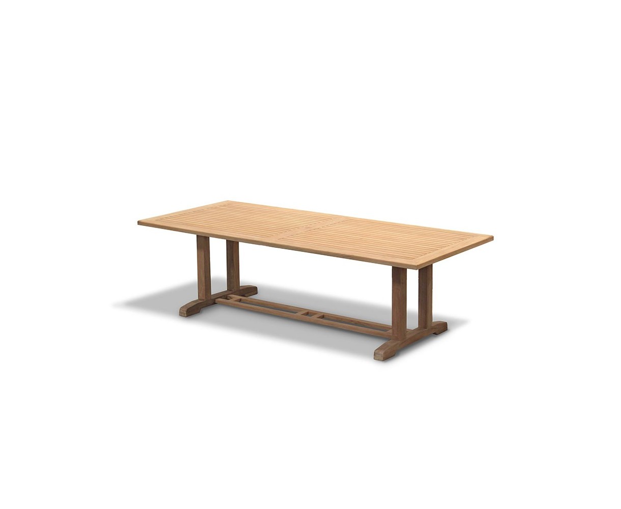 Cadogan Teak Garden Pedestal Table – 1.1 x 2.6m