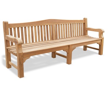 Buckingham Large Teak Garden Bench – 2.4m