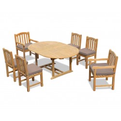 Brompton 6 Seater Double Extending Table 1.2-1.8m, Clivedon Side Chairs & Armchairs