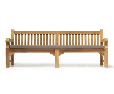 Balmoral Park Bench -  8ft Teak Street Bench - 2.4m - Garden Benches