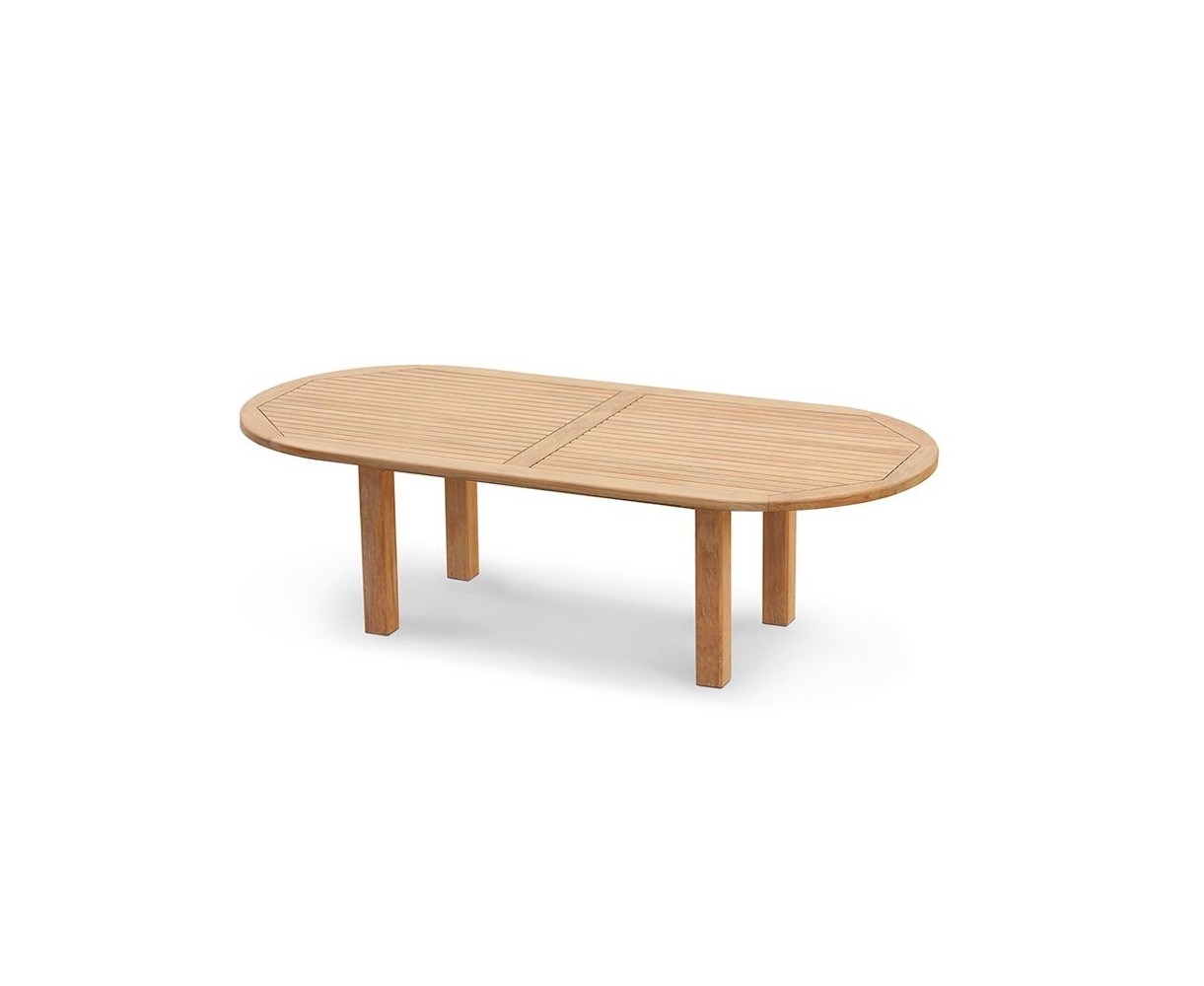 Titan Teak Oval Outdoor Dining Table - 2.6m