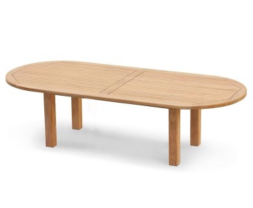 Titan Extra Large 3m Teak Oval Garden Table - 3m (New Style) - Extra Large Tables