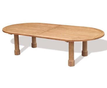 Titan Oval Teak Patio Table - 3m x 1.4m - Garden Tables