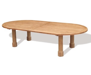 Titan Teak Oval Garden Table - 3m x 1.2m - 