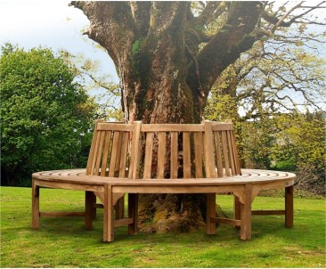 Teak Circular Tree Bench - 220cm - 4+ Seater Garden Benches