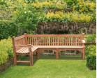 Balmoral Teak Wooden Corner Garden Bench (Left Orientation)