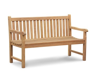 York Teak Garden Bench, Flat Pack - 1.5m