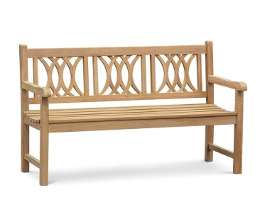 Grosvenor Teak Decorative Garden Bench - 1.5m