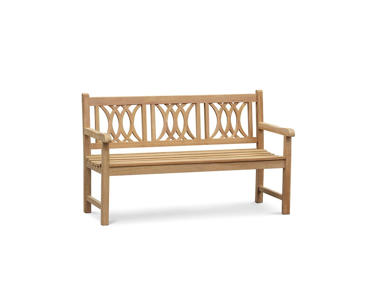 Grosvenor Teak Decorative Garden Bench - 1.5m