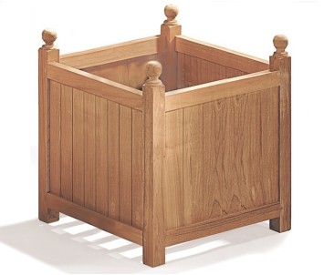 Extra Large Teak Wooden Garden Planter - 56cm