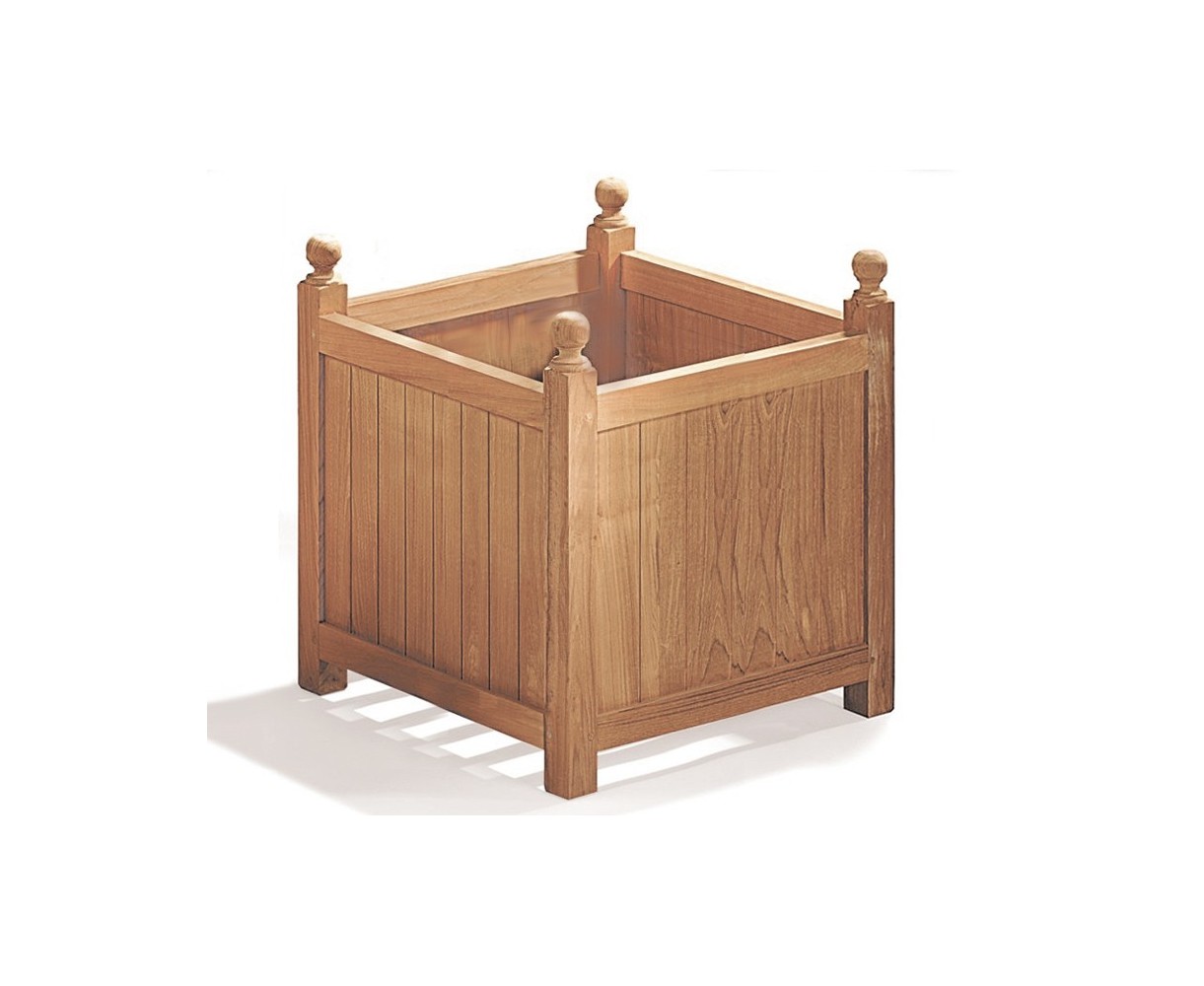 Extra Large Teak Wooden Garden Planter - 56cm