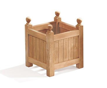 Wooden Garden Planter - Square Teak Versailles Planter - Garden Accessories