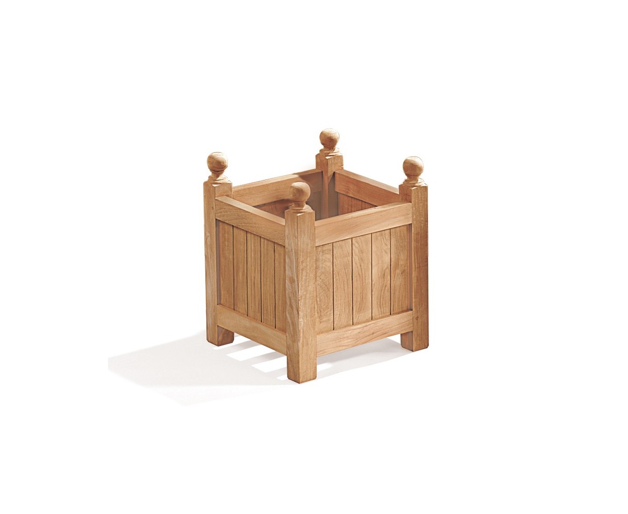 Wooden Garden Planter - Square Teak Versailles Planter