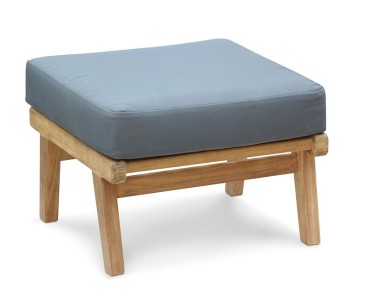 Eero Mid-Century Ottoman, Teak Garden Footstool