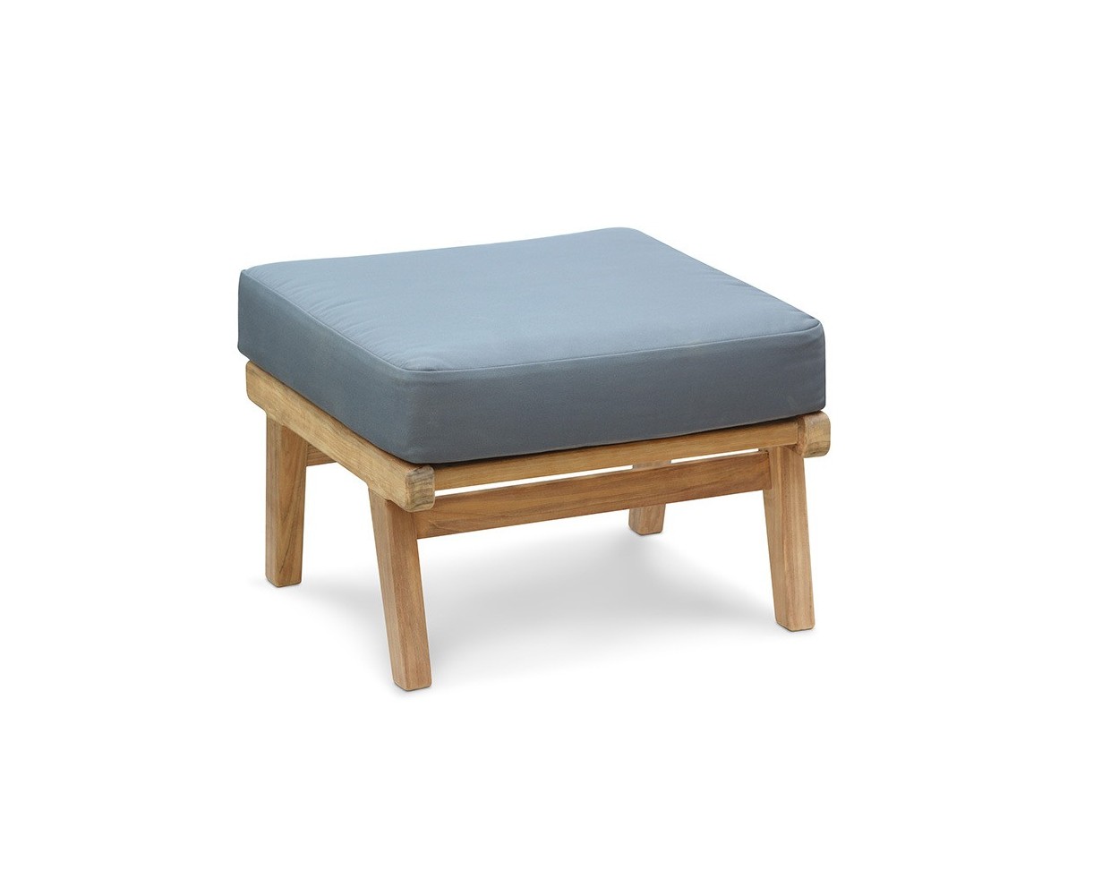 Eero Mid-Century Ottoman, Teak Garden Footstool