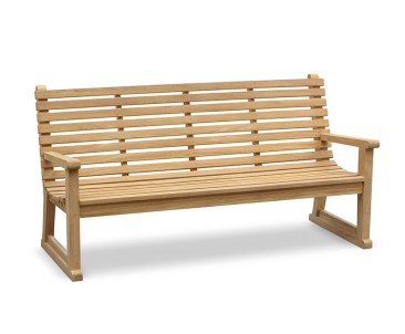 Teak Primrose Sled Park Bench - 1.8m