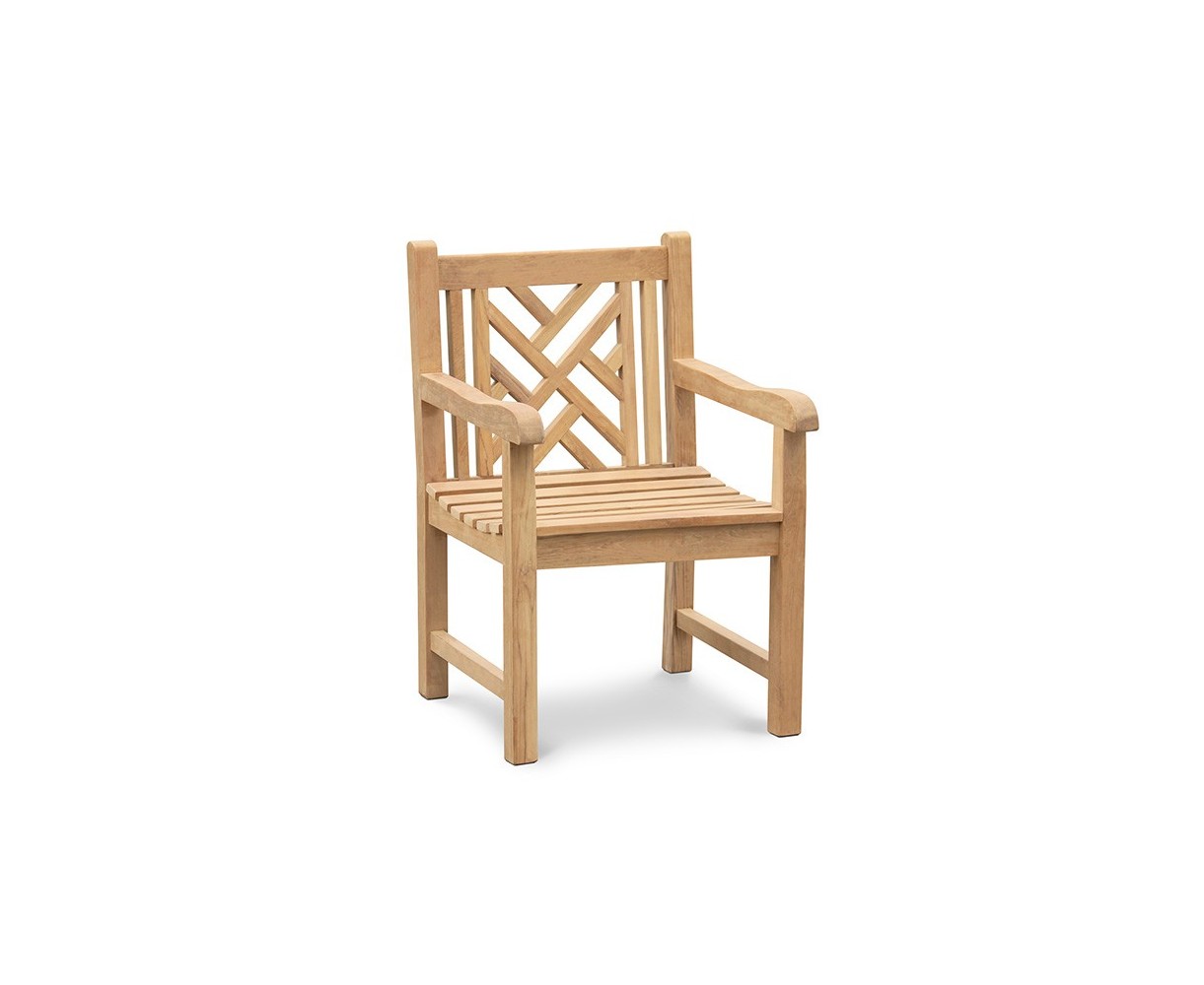 Princeton Chippendale Chair | Teak Garden Armchair