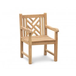 Princeton Chippendale Chair | Teak Garden Armchair